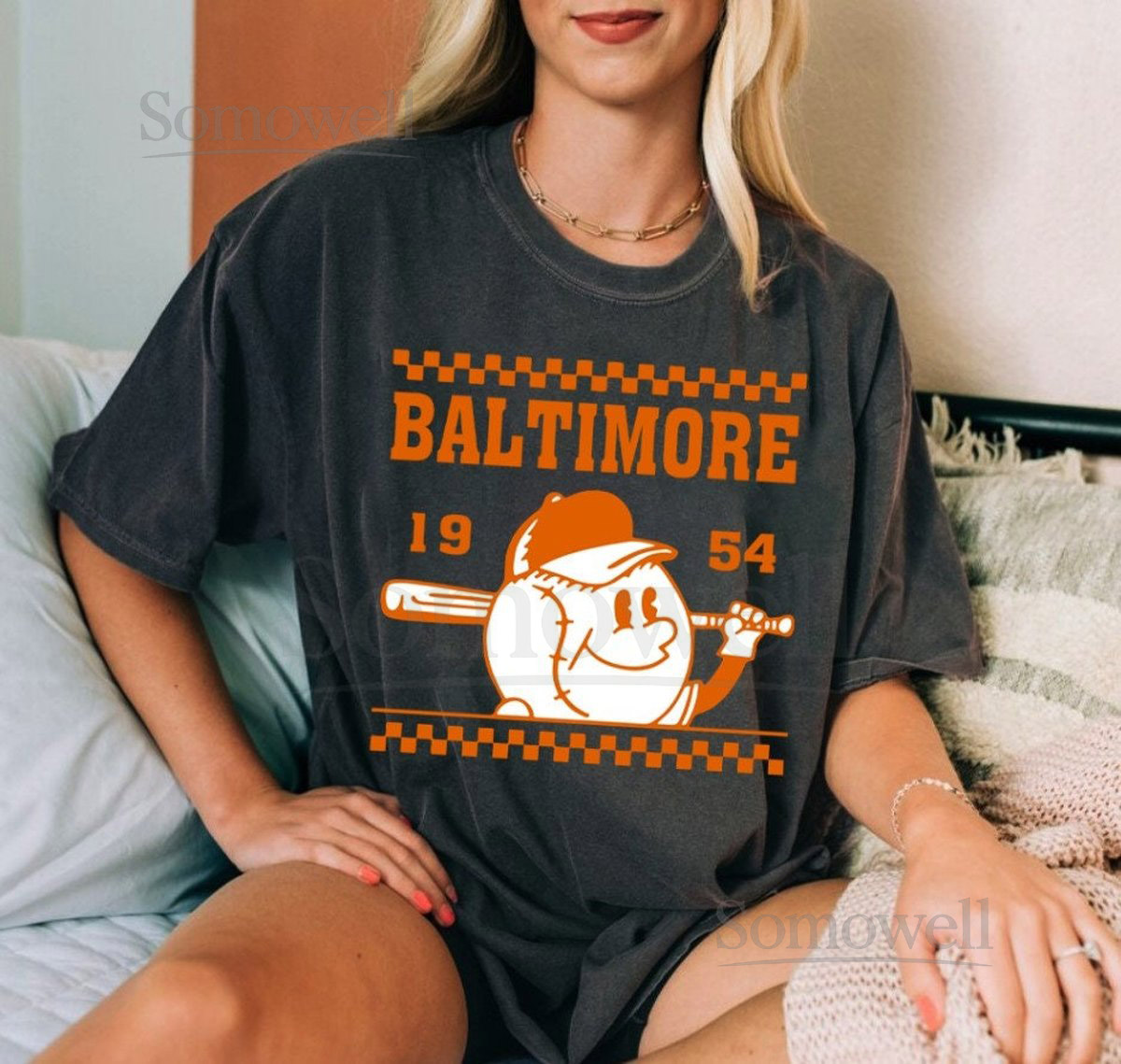 Vintage Baltimore Baseball Cute Mascot Est 1954 Comfort Color Tshirt Baltimore Baseball Gameday Retro 90s Shirt Baltimore Sports Shirt_629