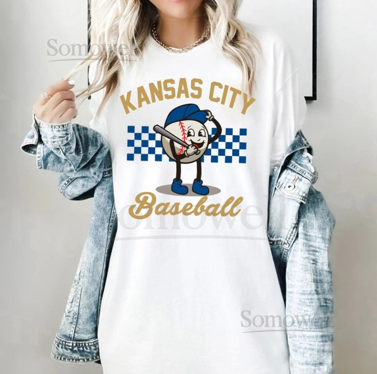 Kansas City Baseball Funny Mascot Smiling Vintage Comfort Color Tshirt Kansas City Baseball Gameday Retro Shirt KC Sports Shirt For Fans_339