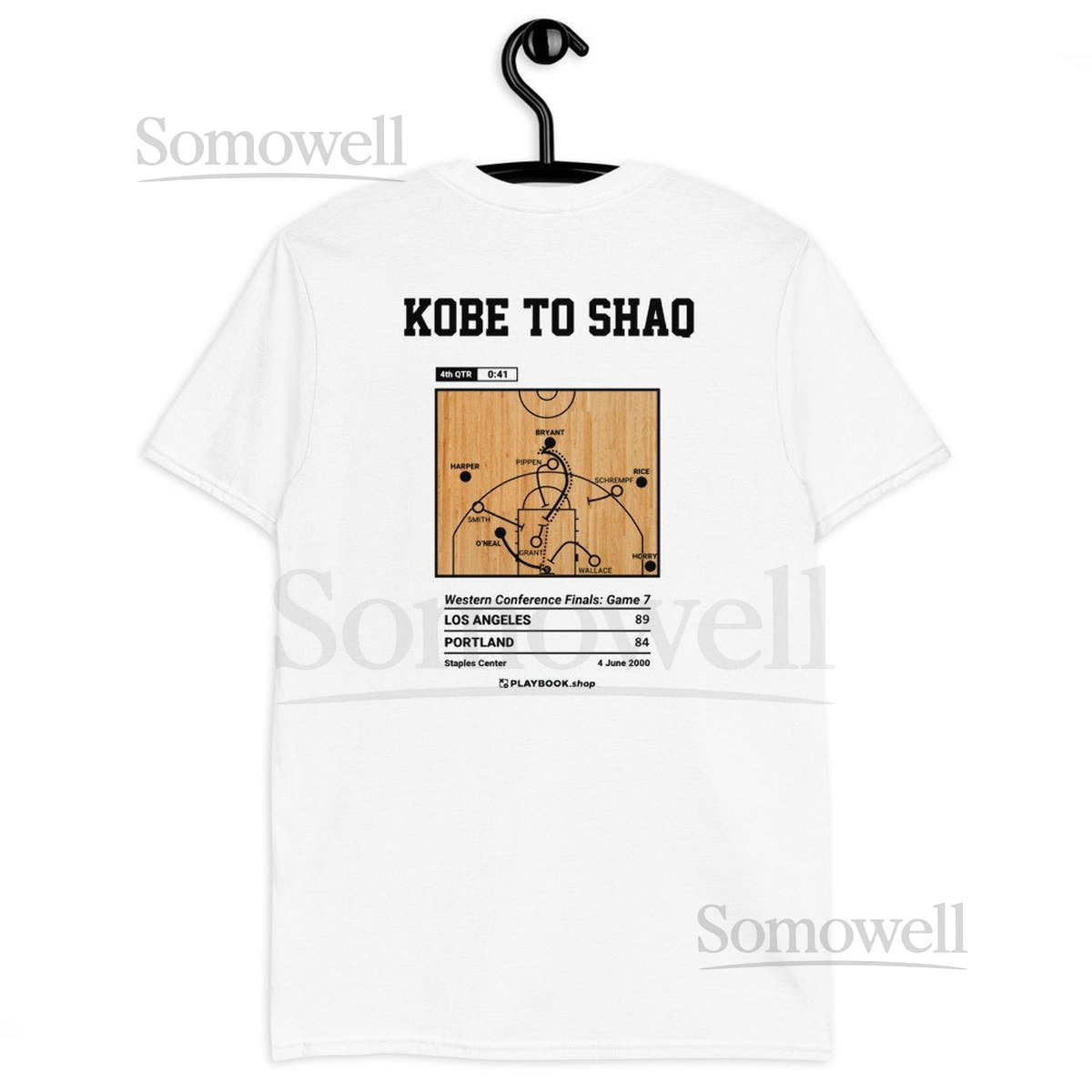 Greatest Lakers Plays T-shirt Kobe to Shaq 2000_178