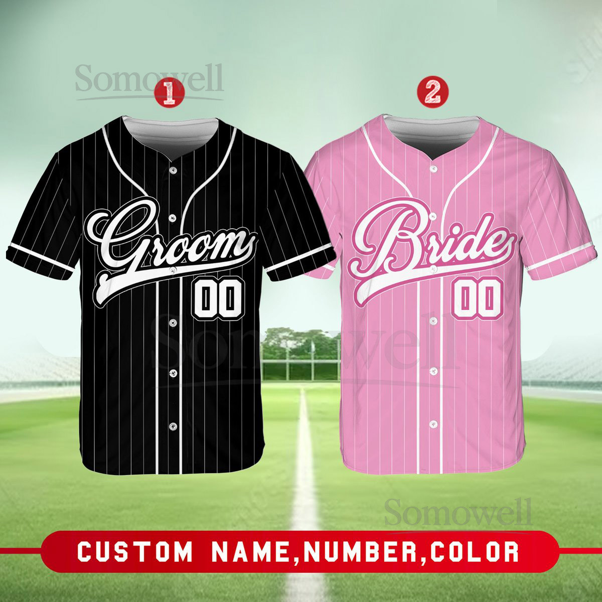 Personalized Bride And Groom Baseball Jersey Custom Matching Couple Jersey Baseball Jersey For Engagement Married Couple Wedding Jersey_051