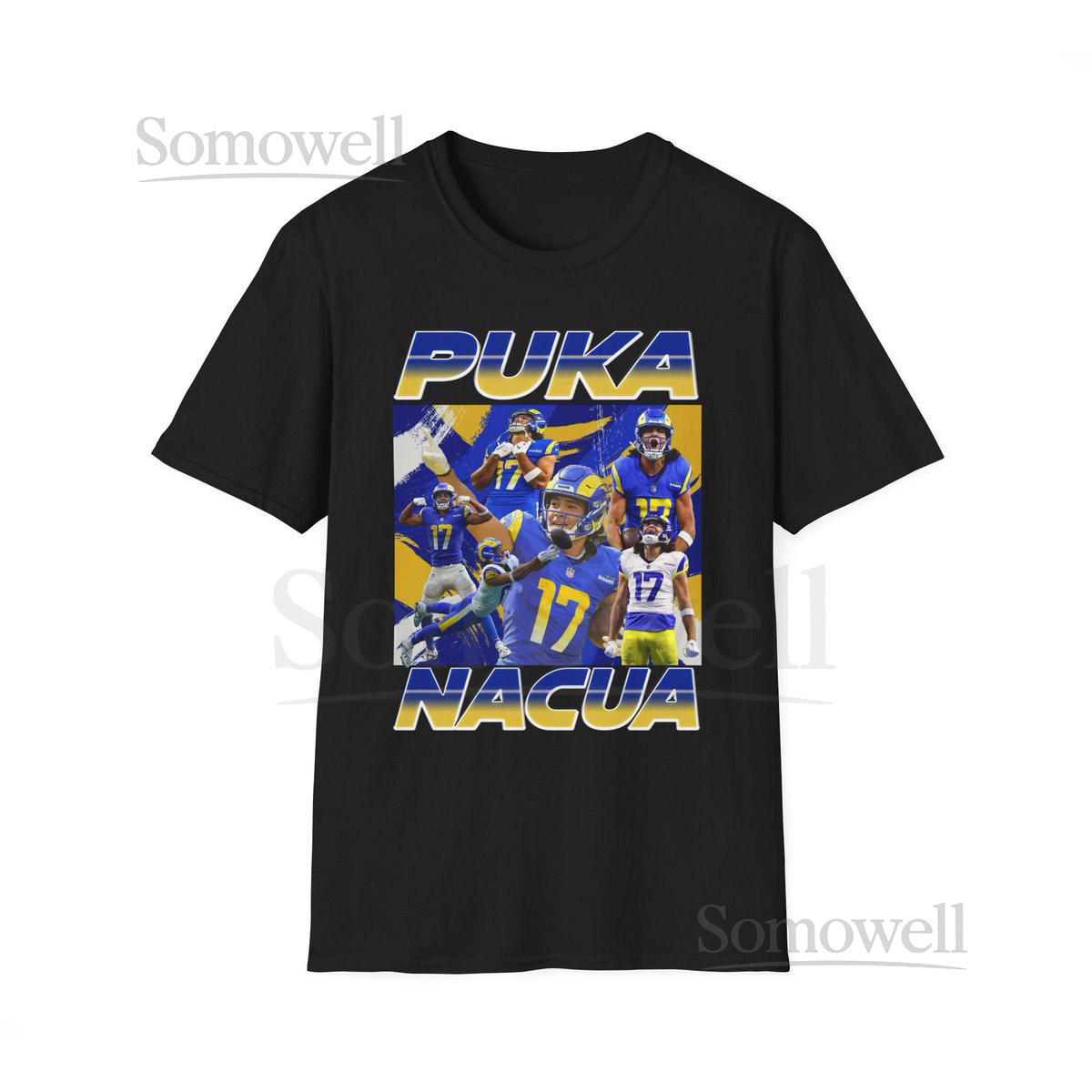 Puka Nacua Vintage 90s Football Bootleg Style T-Shirt Puka Nacua Graphic Tee Retro Football Shirt_671