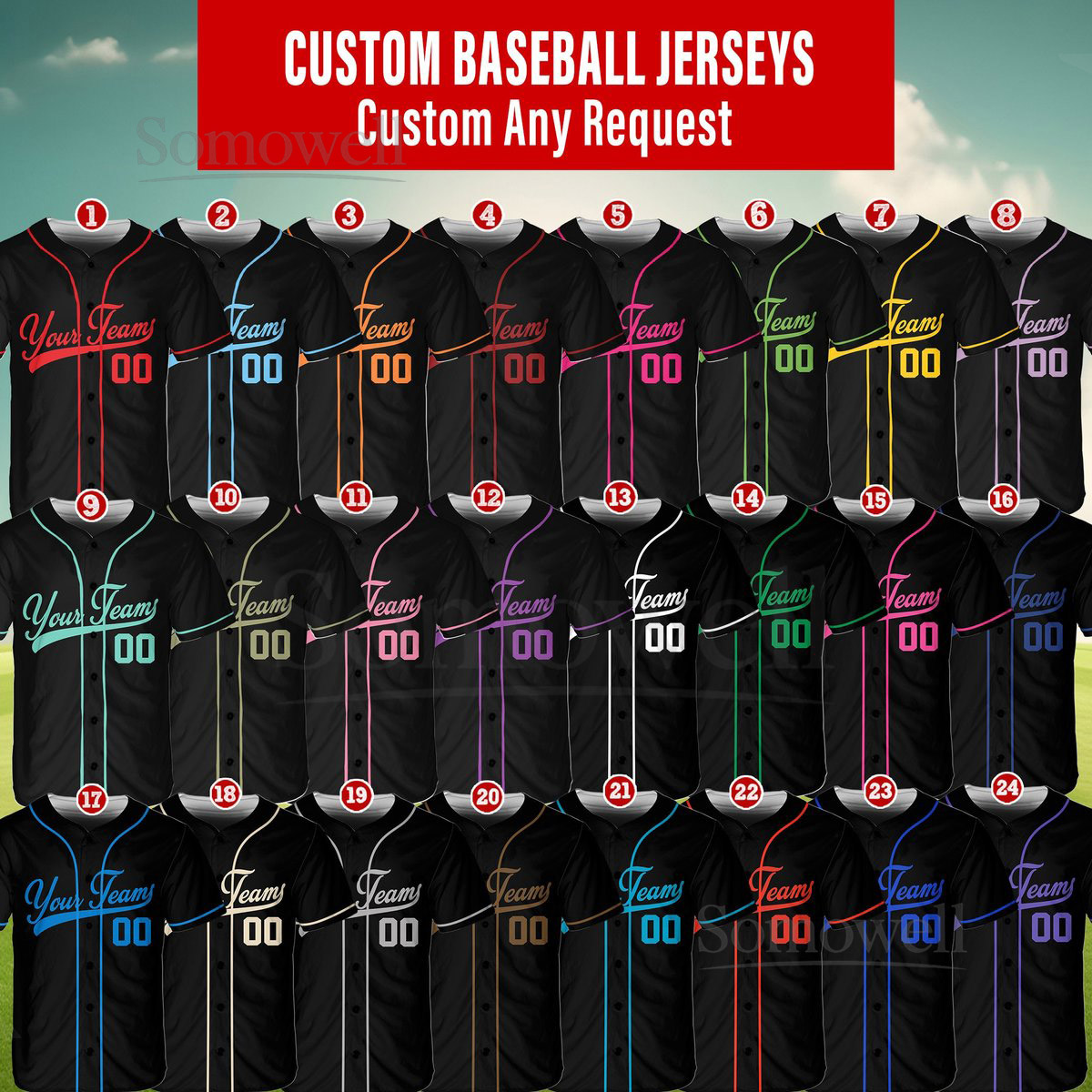 Personalized Team Name And Number Baseball Jersey Custom Baseball Jersey Shirt Baseball Jersey Uniform For Baseball Fans Baseball Lovers_517