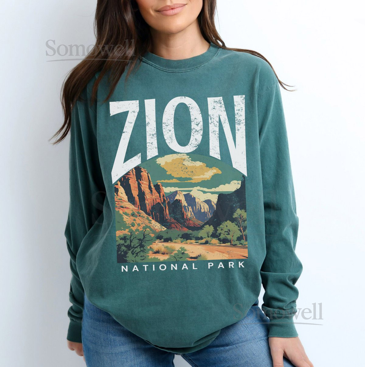 Zion National Park Long Sleeve Tshirt Gift Tee Utah Hiking Comfort Colors_829