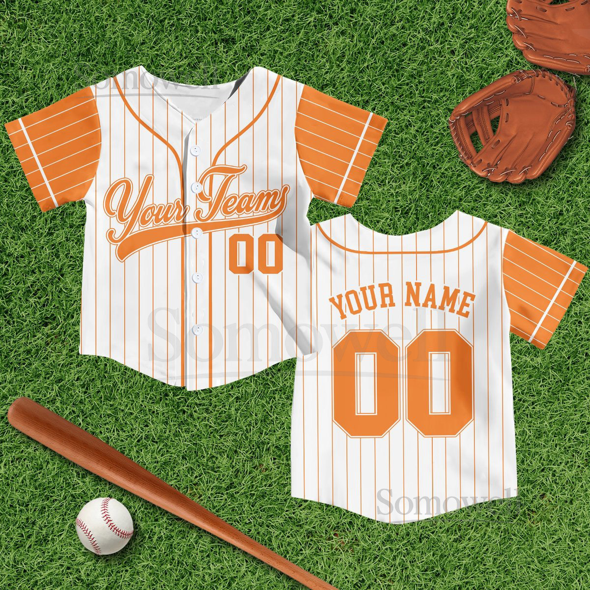 Personalized Team Name Number Pinstripe Baseball Jersey Custom Stripe Line Color Youth Kid Baseball Jersey Kids Birthday Jersey_770