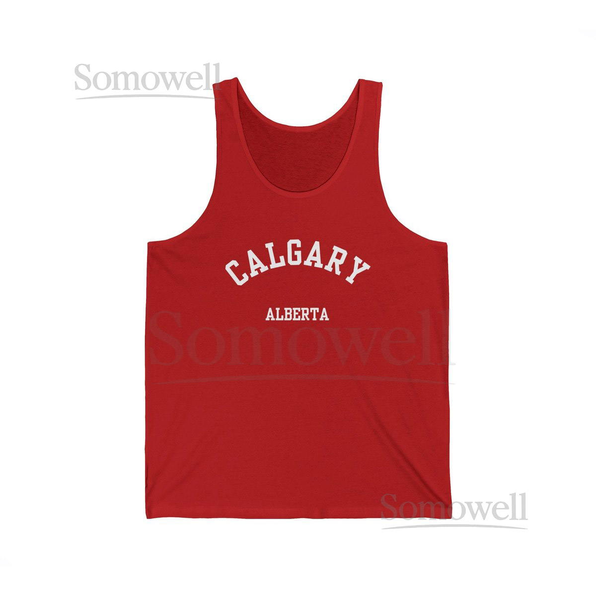 Calgary Alberta Jersey Tank Top simple white font - YYC Gym Tank Prairie Peaks Summer Fit Active Calgary Shirt_41