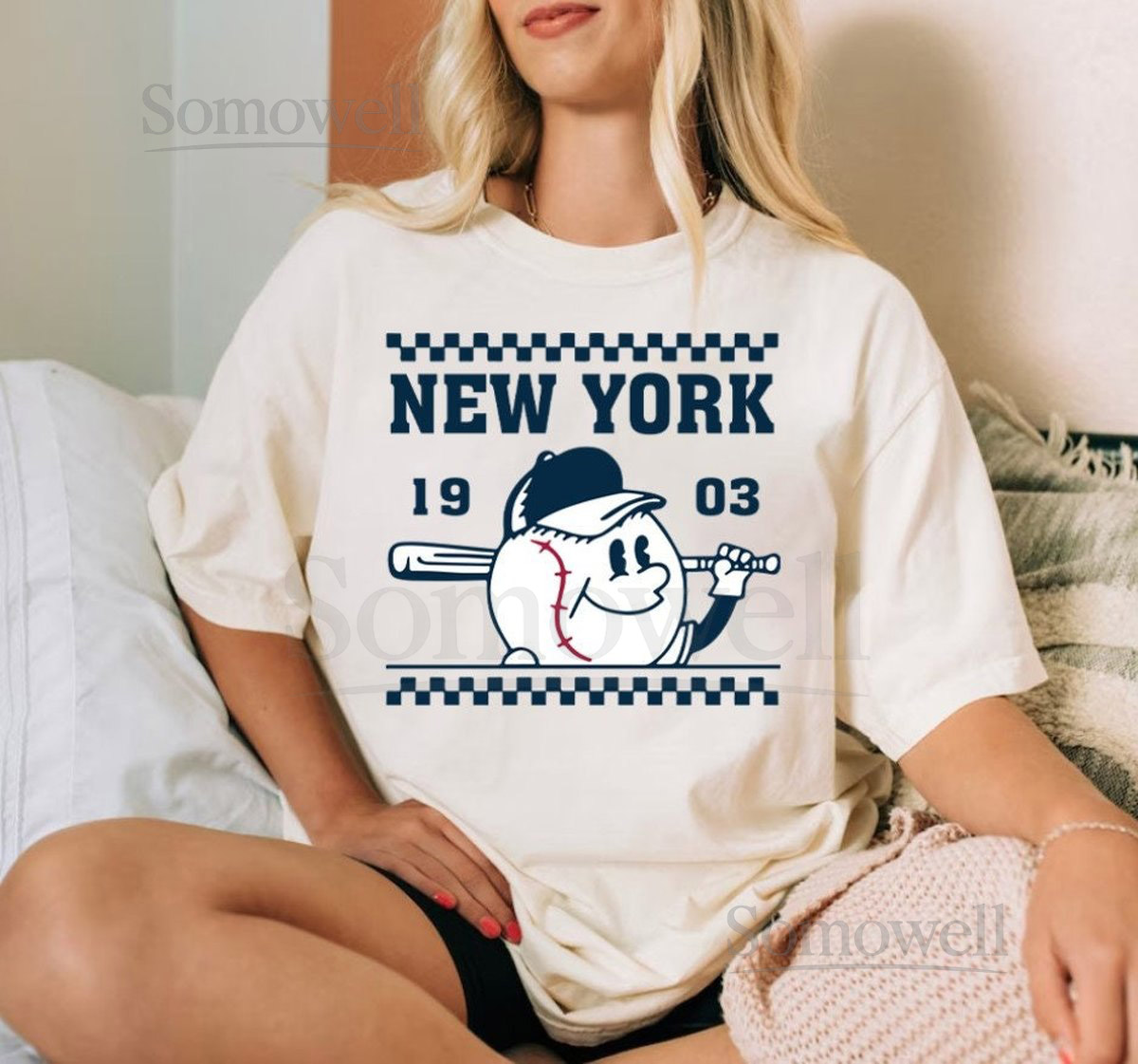 New York Baseball Cute Ball Est 1903 Comfort Color Unisex Tshirt New York Baseball Gameday Vintage Shirt NYC Sports Shirt For Fans_653