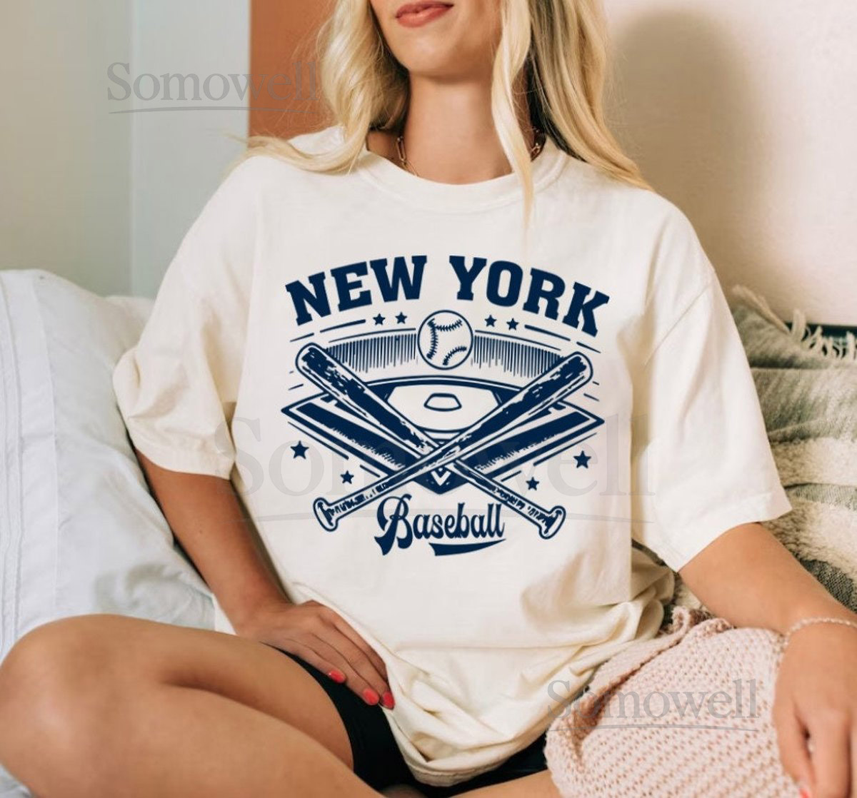 New York Baseball Comfort Color Vintage Style Unisex Tshirt New York Baseball Gameday Retro 90s Shirt NYC Sports Tee For Her For Him_652