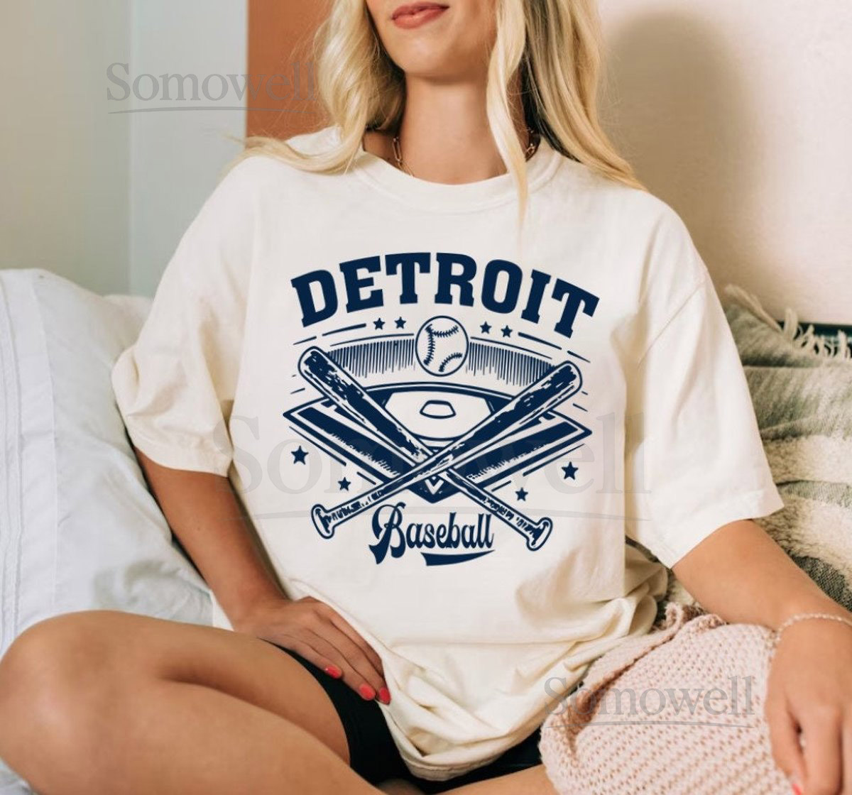 Detroit Baseball Comfort Color Vintage Style Unisex Tshirt Detroit Baseball Gameday Retro 90s Shirt Detroit Sports Classic Tee For Fans_113