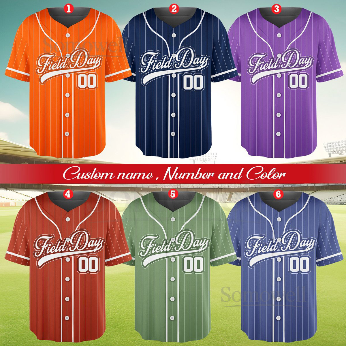 Personalized Field Day Baseball Jersey Custom Name Baseball Jersey Shirt Baseball Jersey Uniform For School Field Day Fun Day Oufit_099