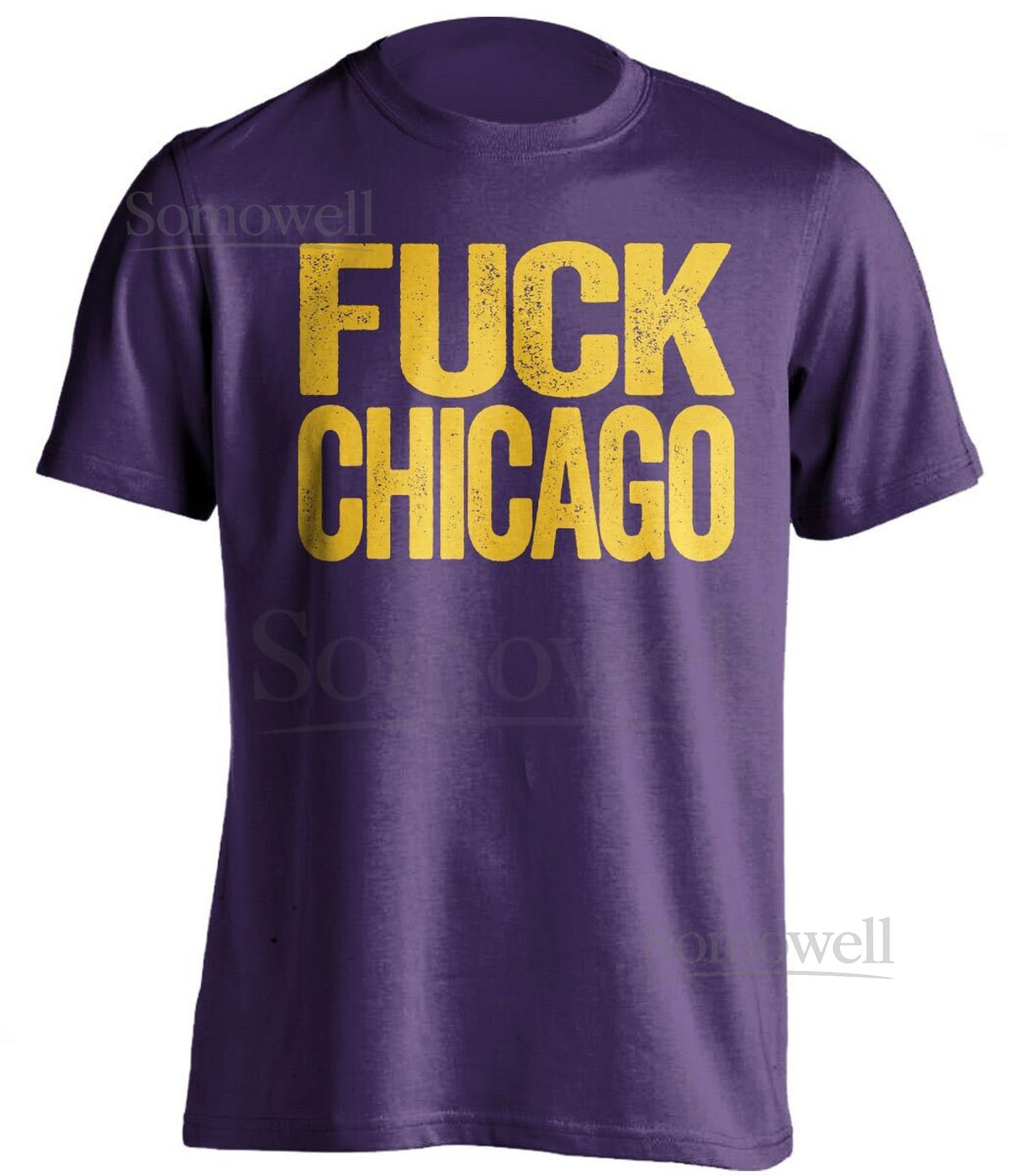 Fuck Chicago - Chicago Haters Smack Talk T-Shirt - Purple and Gold Shirt - Haters Gonna Hate - Multiple Color Options - Parody Apparel_287