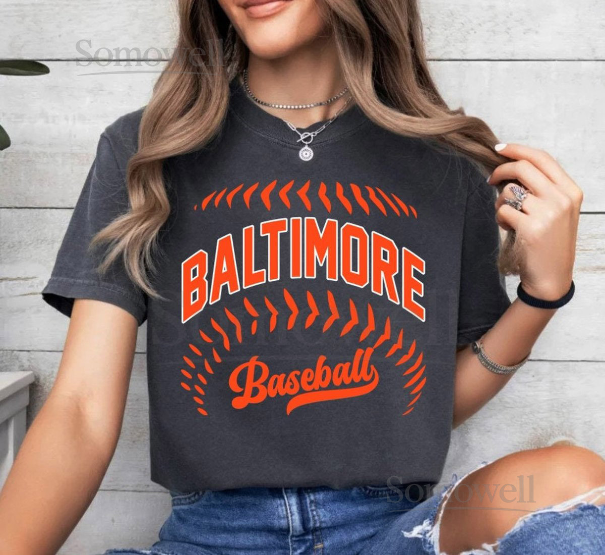 Vintage Baltimore Baseball Minimalist Style Comfort Color Pepper Tshirt Baltimore Baseball Gameday Retro 90s Shirt Baltimore Sports Tee_631
