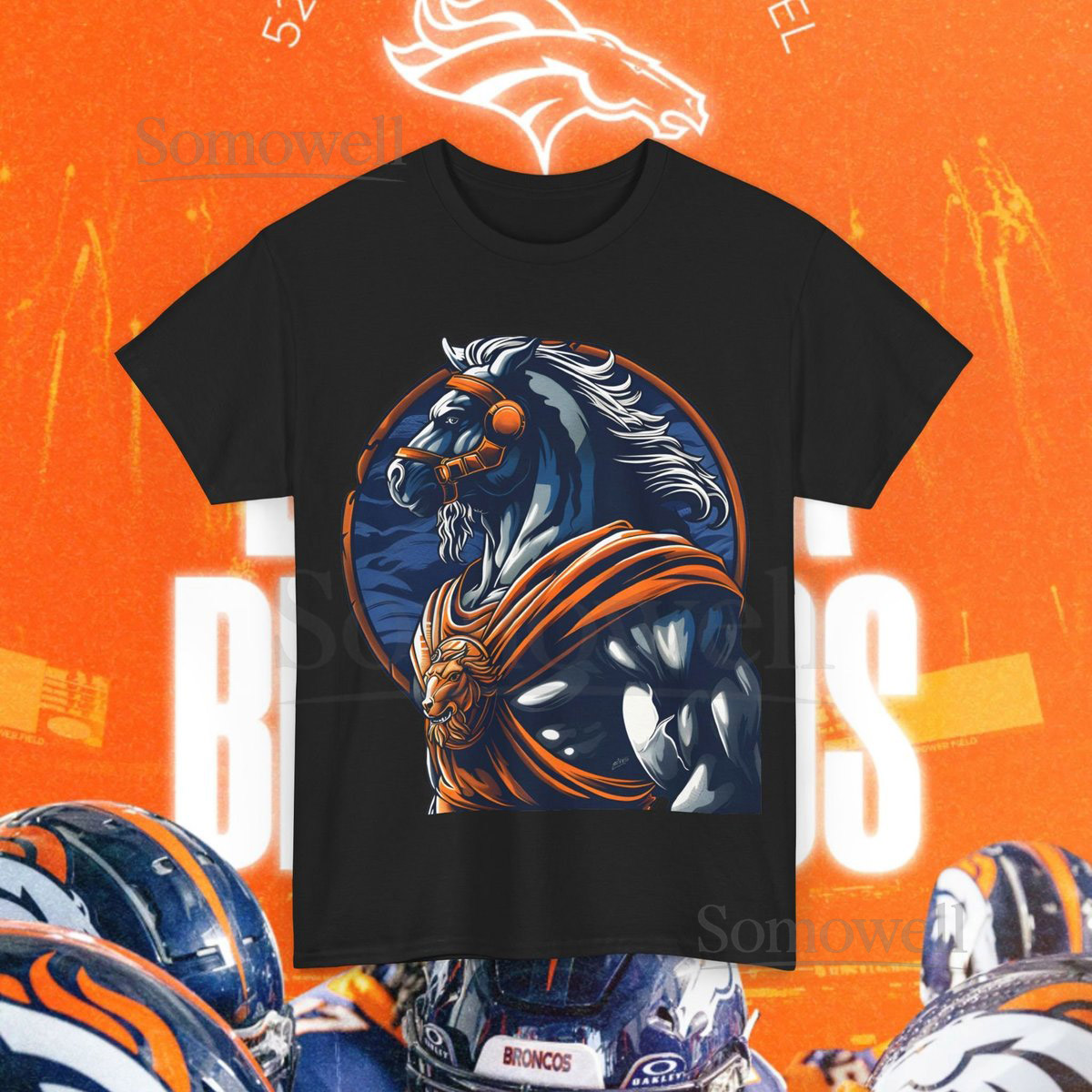 Broncos Mascot Greek God T-Shirt Denver Fan Shirt Unique Football Tee Game Day Apparel Greek Mythology Shirt Gift for His and Her_43