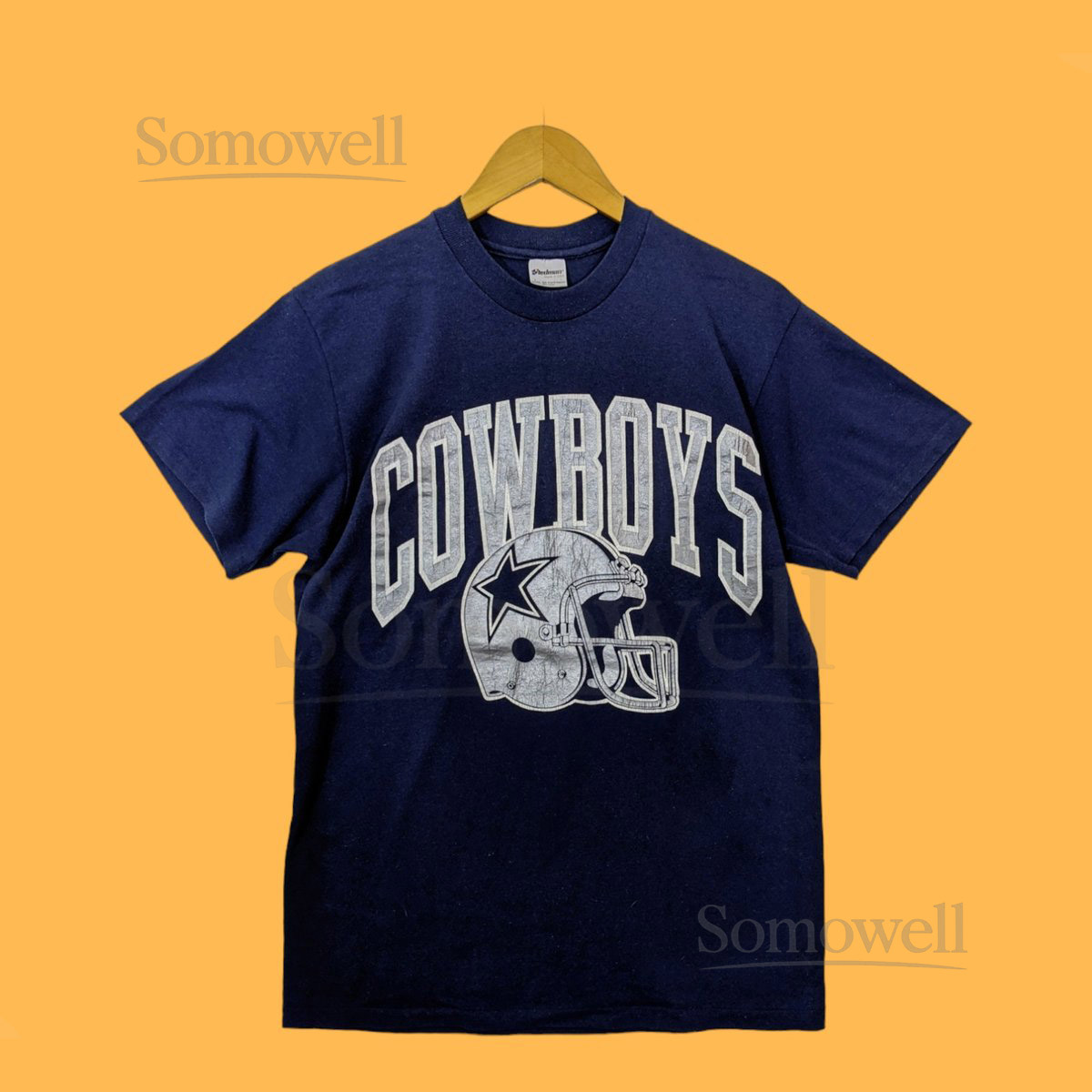 vintage Dallas cowboys Big image blue colour size large promo t-shirts_534