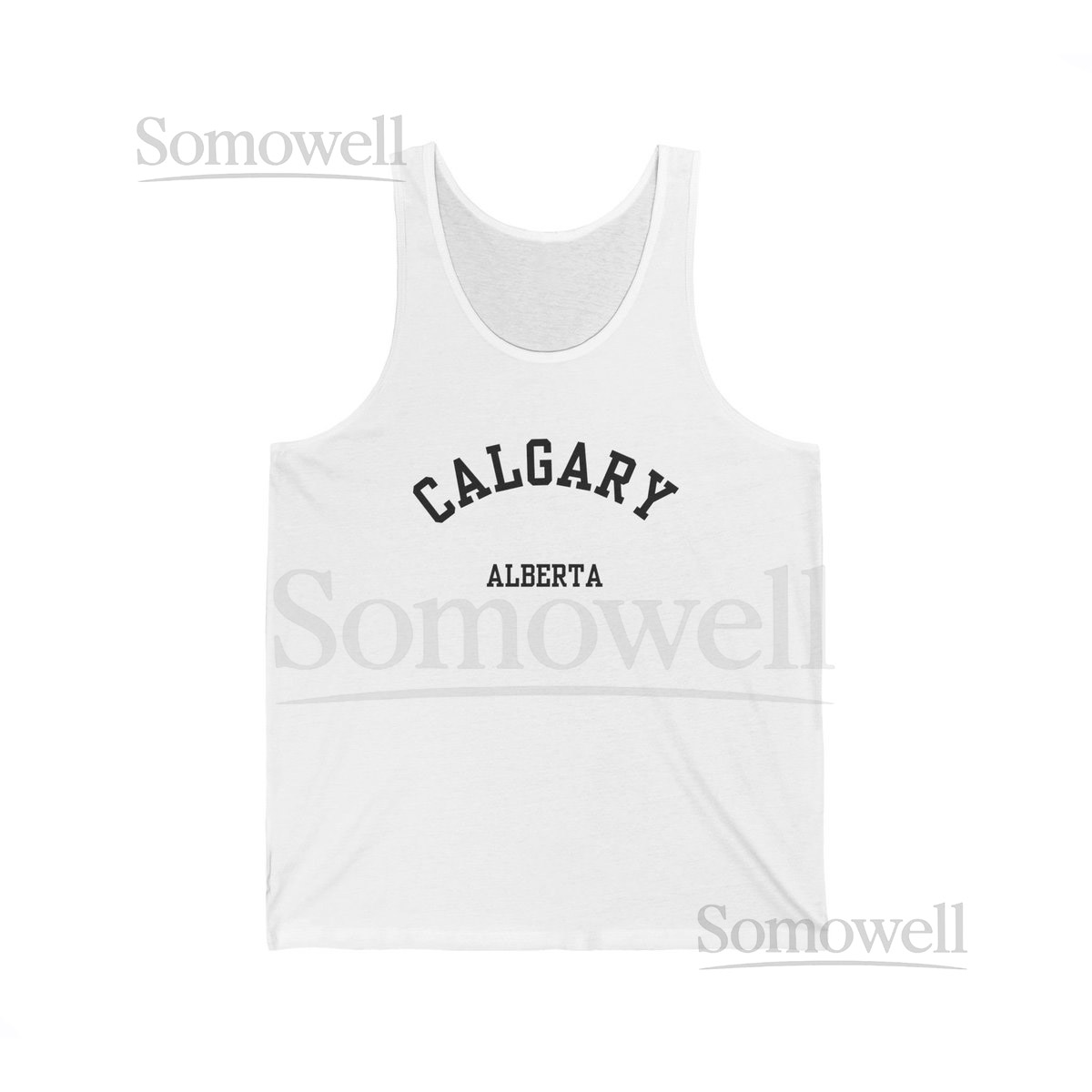Calgary Alberta Jersey Tank Top simple black font - YYC Gym Tank Prairie Peaks Summer Fit Active Calgary Shirt_40