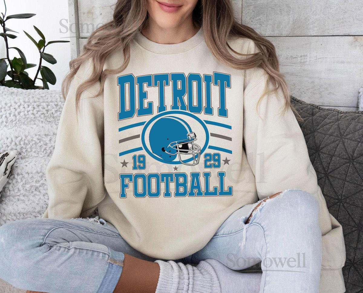 Retro Detroit Football Shirt Vintage Detroit Football ShirtDetroit Michigan Football Shirt Sun Day FootballDetroit Football Women Shirt_716
