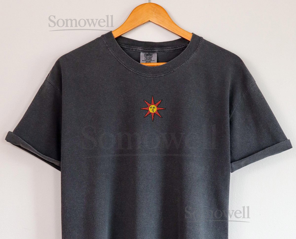 Embroidered Solaire Shirt Dark Souls Gamer Tee_99