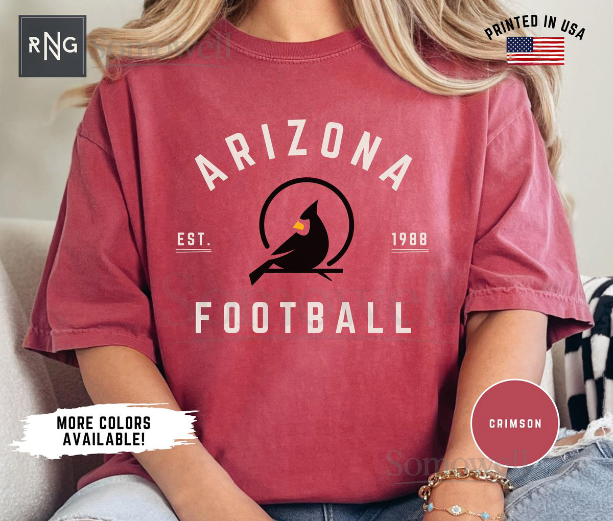 Arizona Football Shirt Cardinal Football Gameday Shirt Arizona Football Apparel Arizona Sports Fan Retro Arizona Football Gift Idea_75