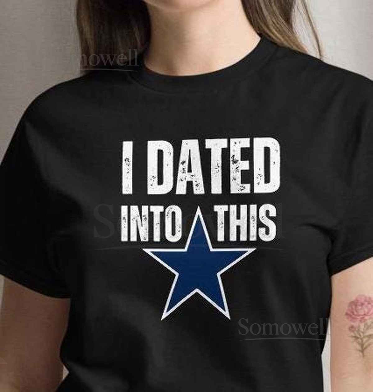 I Dated into this Football Cowboy Dallas star football married to football Unisex classic tee_401