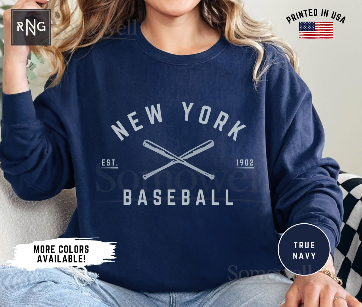 New York Baseball Sweatshirt Yankees Baseball Sweatshirt Retro Yankees Baseball Sweatshirt New York Sports Fan Apparel Yankees Gift_14