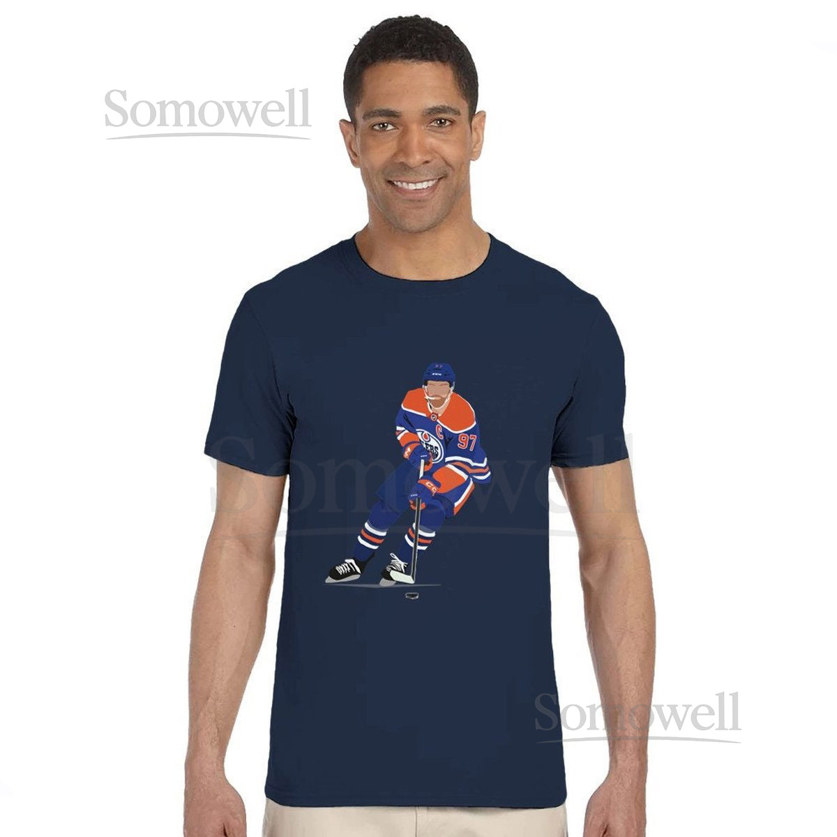 Connor McDavid Minimalist T-Shirt NHL Oilers MVP 100 Cotton_105