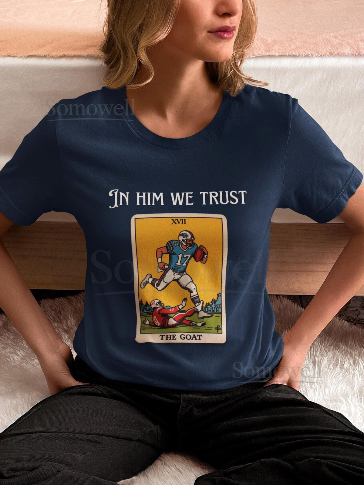 Josh Allen - In Him We Trust T-shirt Buffalo Football Shirt Bills Mafia Gift_717