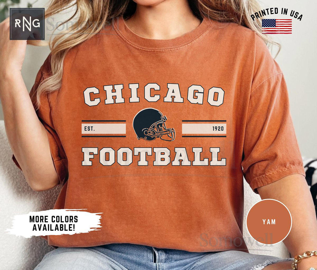 Chicago Football Shirt Bear Football Gameday Shirt Chicago Football Apparel Bear Sports Apparel Retro Chicago Football Fan Gift Idea_461