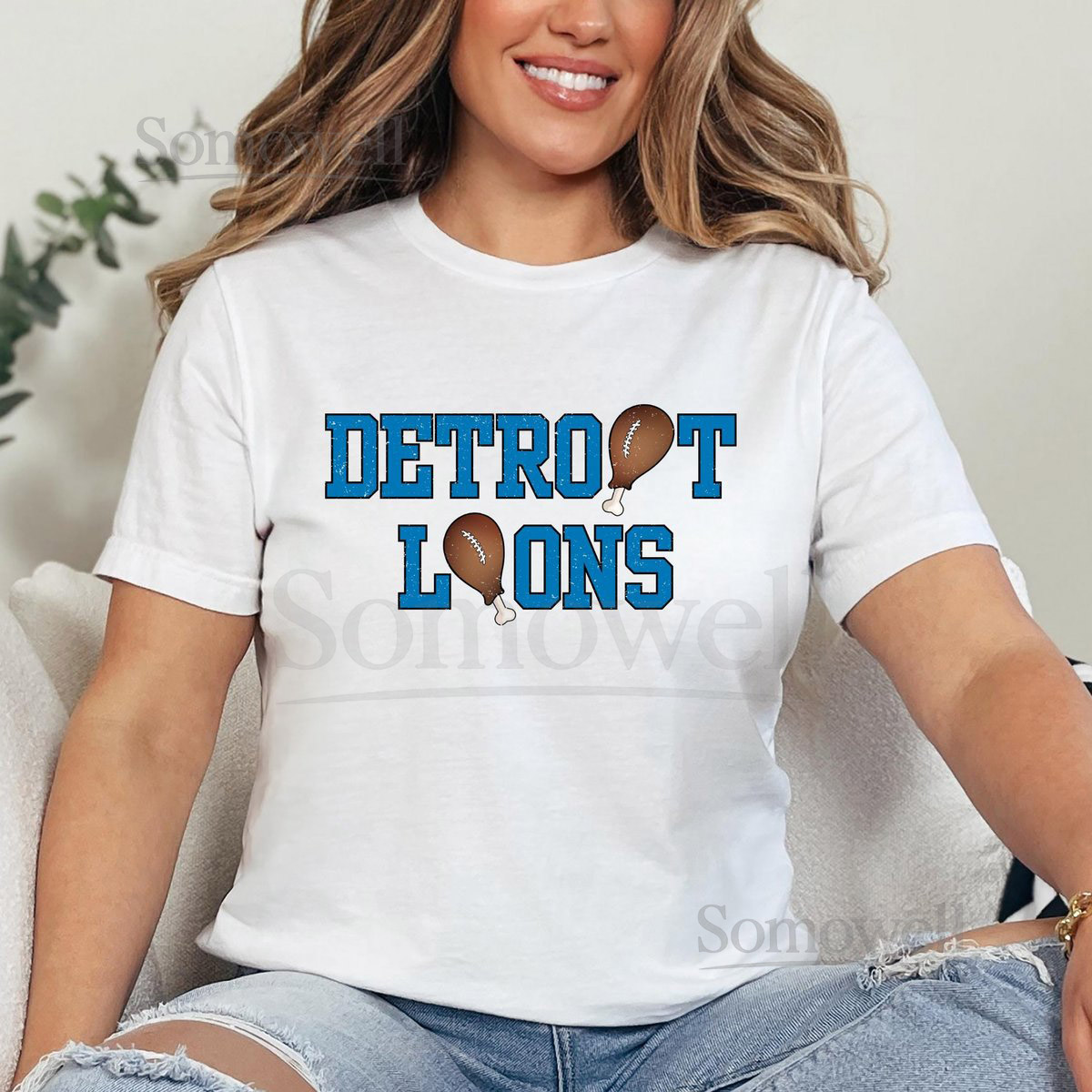 Detroit Lions Thanksgiving T-shirt Turkey Leg Thanksgiving Day Football 2024 tshirt Unisex Jersey Short Sleeve Shirt_294