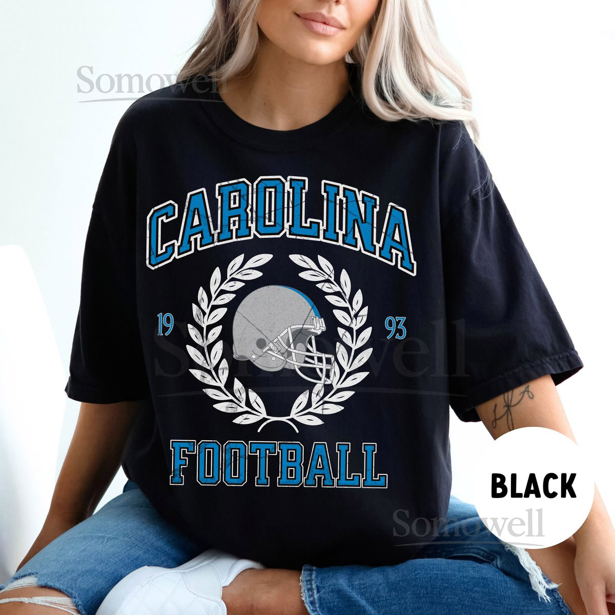 Comfort Colors Carolina Football Shirt Vintage Panther Football Shirt Retro Carolina Football Shirt Panther Football Gift Carolina Shirt_584