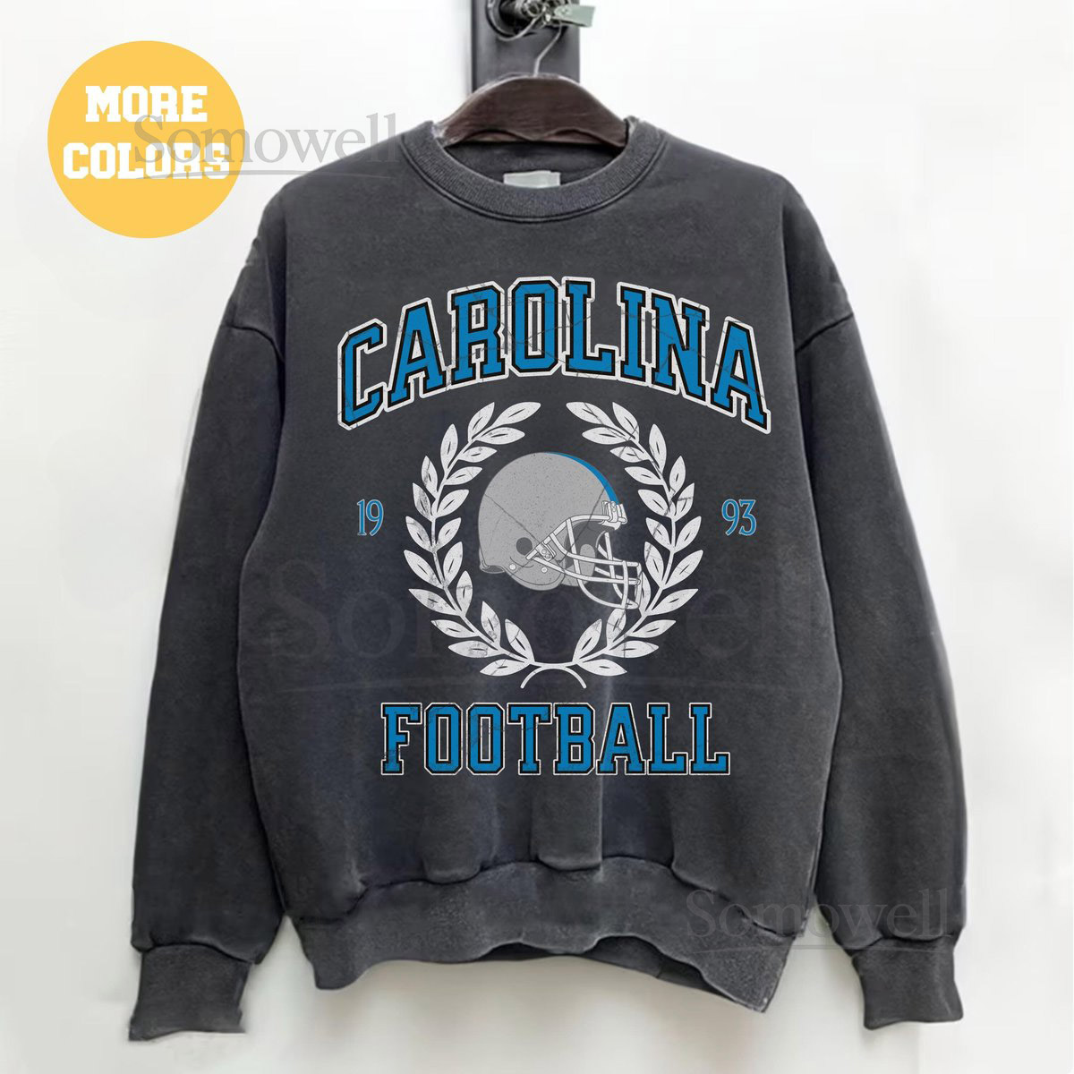 Comfort Colors Carolina Football Sweatshirt Vintage Panther Football Sweatshirt Retro Carolina Football Sweatshirt Panther Football Gift_586