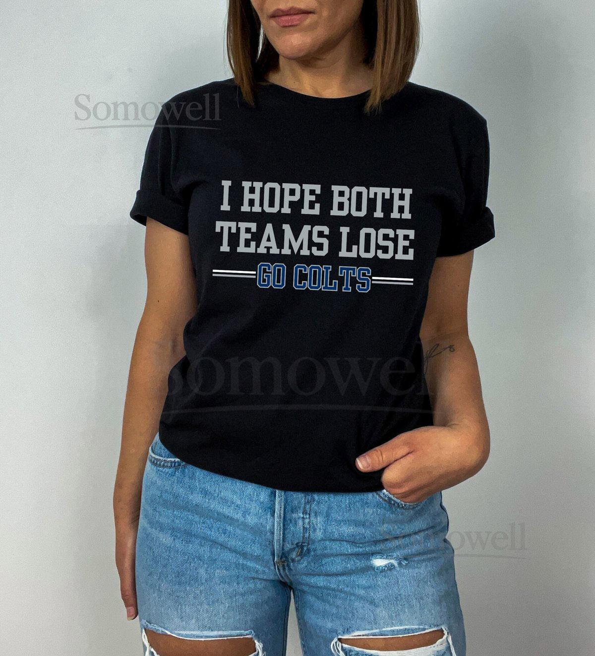I Hope Both Teams Lose - Go Colts Unisex Softstyle T_421