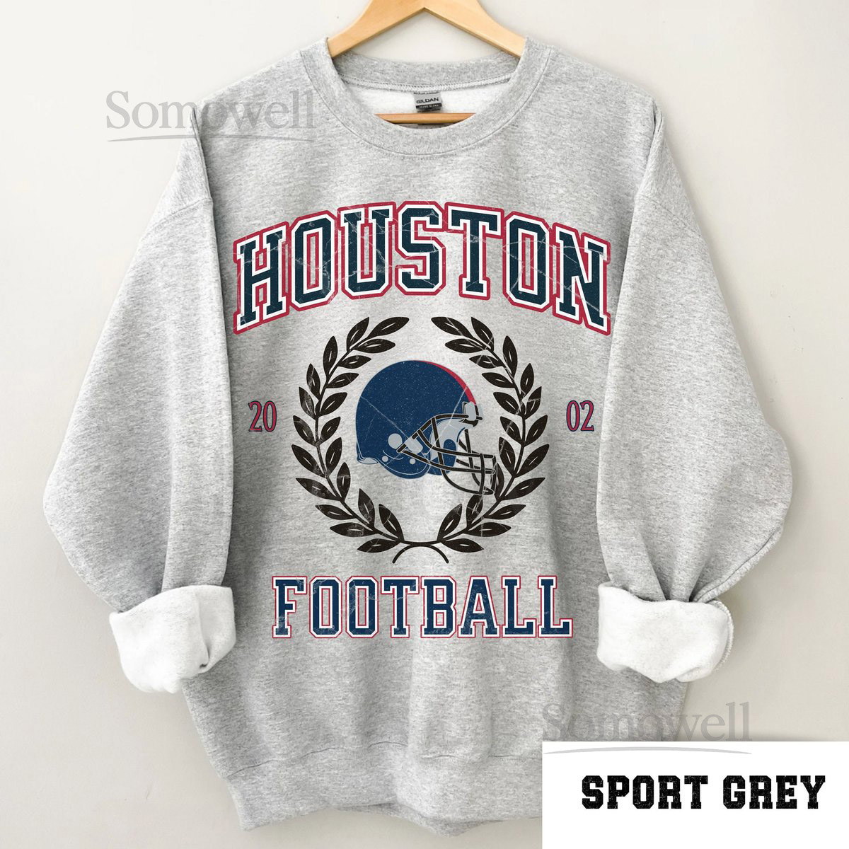 Vintage Houston Sweatshirt Houston Football Sweatshirt Texan Football Crewneck Houston Football Shirt Texan Football Crewneck Swea_966