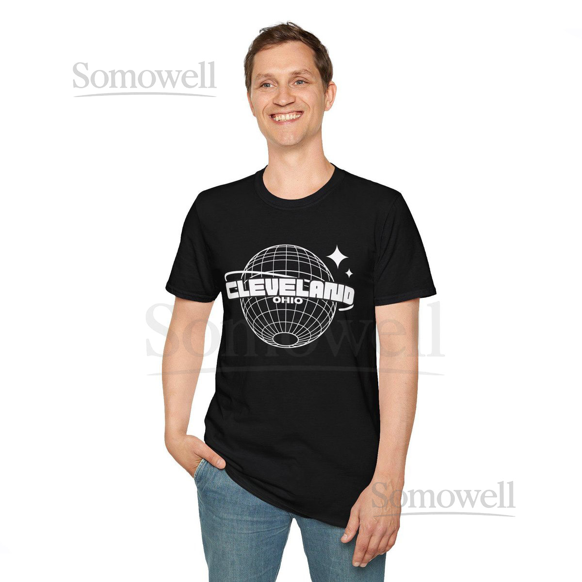 Cleveland world Tee Unisex CLE on top of world CLE against the world Cleveland Sports colors Cavs Guardians Browns shirt Ohio proud_351