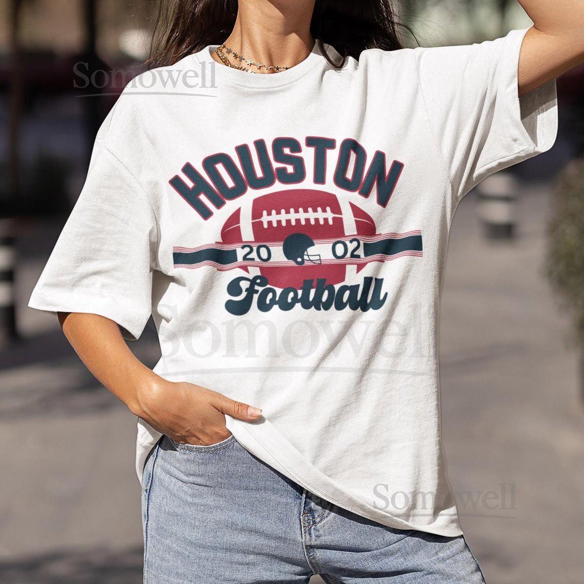 Houston Football Vintage T-Shirt Houston Texan Throwback Tee Unisex Retro Texan Crewneck Shirt Houston Football Fan Gift Game Day_274