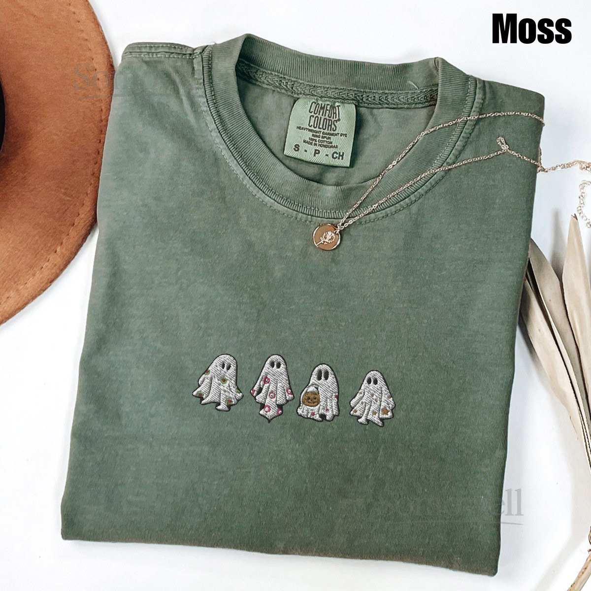 Embroidered Ghost Comfort Colors Shirt Halloween Embroidered Shirt Cute Ghost Shirt Halloween Shirt Cute Halloween Halloween Gift_72