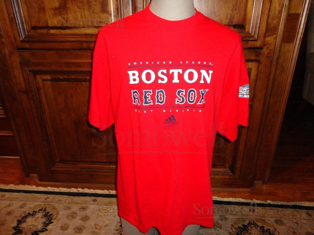 Vintage 2004 World Series Red Boston Red Sox Short Sleeve MLB T- Shirt Adult XL_605