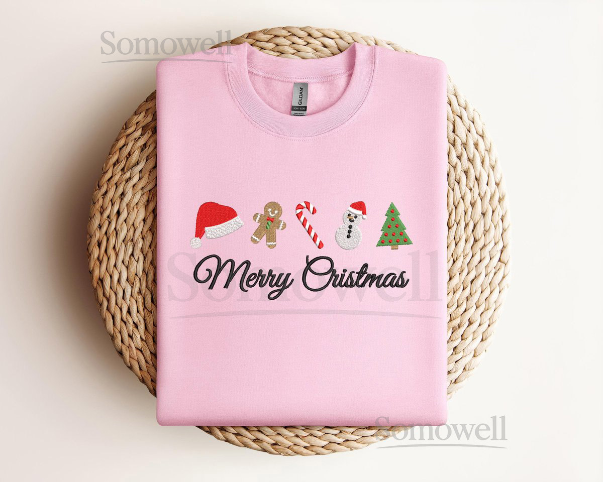 EMBROIDERED CHRISTMAS SWEATSHIRT Christmas Cookie Sweatshirt Stocking Stuffer Gift for Friends Christmas Gift for Christmas Tree Sweatshirt_66