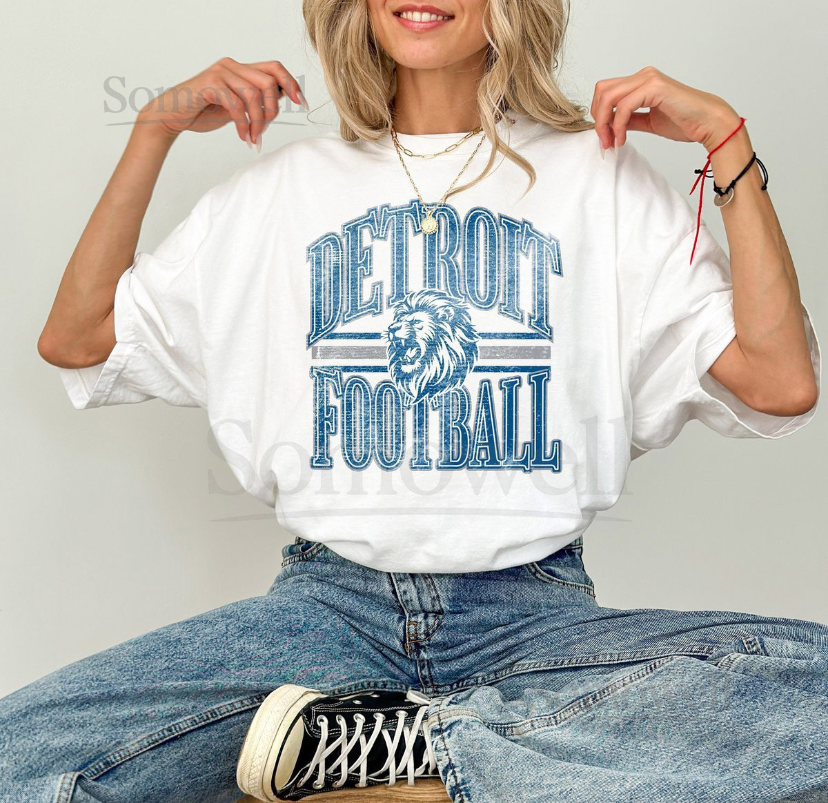Detroit Football Shirt Vintage Detroit Shirt Football Season Gift for Detroit Football Fans Comfort Colors 1717 Garment Dyed Shirt_142