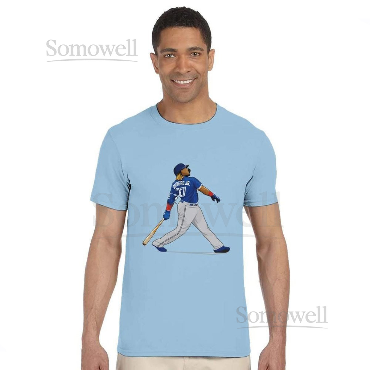Vlad Guerrero Jr. PLAKATA Graphic T-Shirt MLB Toronto Blue Jays Home Run 100 Cotton_569