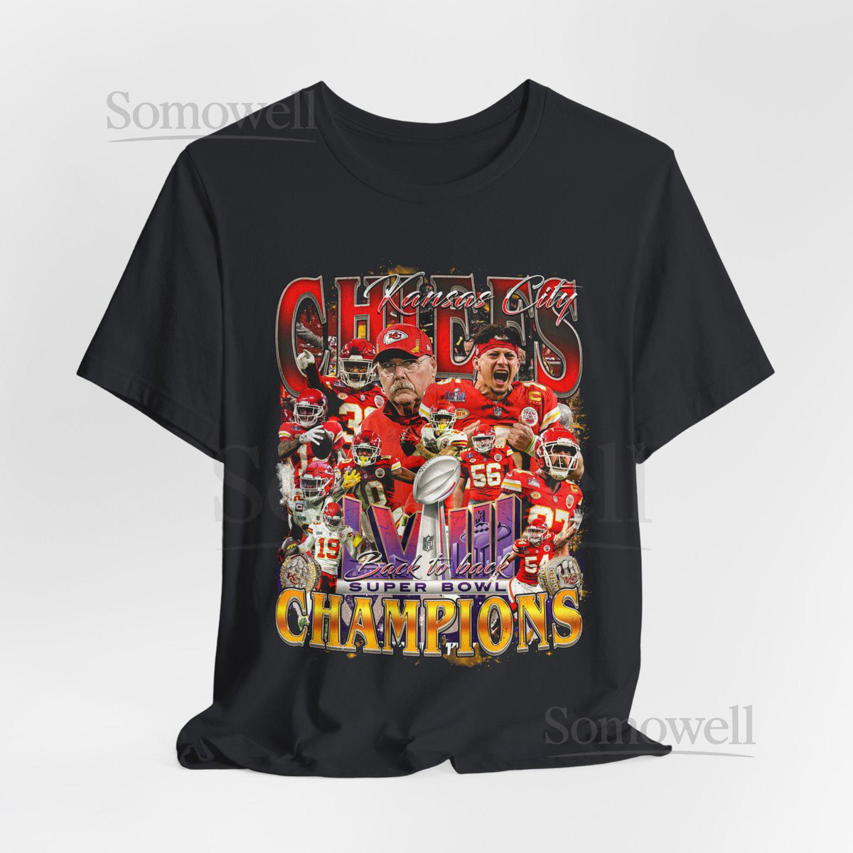 Chiefs Back-to-Back Super Bowl Champs Tee Kansas City Chiefs Patrick Mahomes Travis Kelce Isiah Pacheco Taylor Swift_66