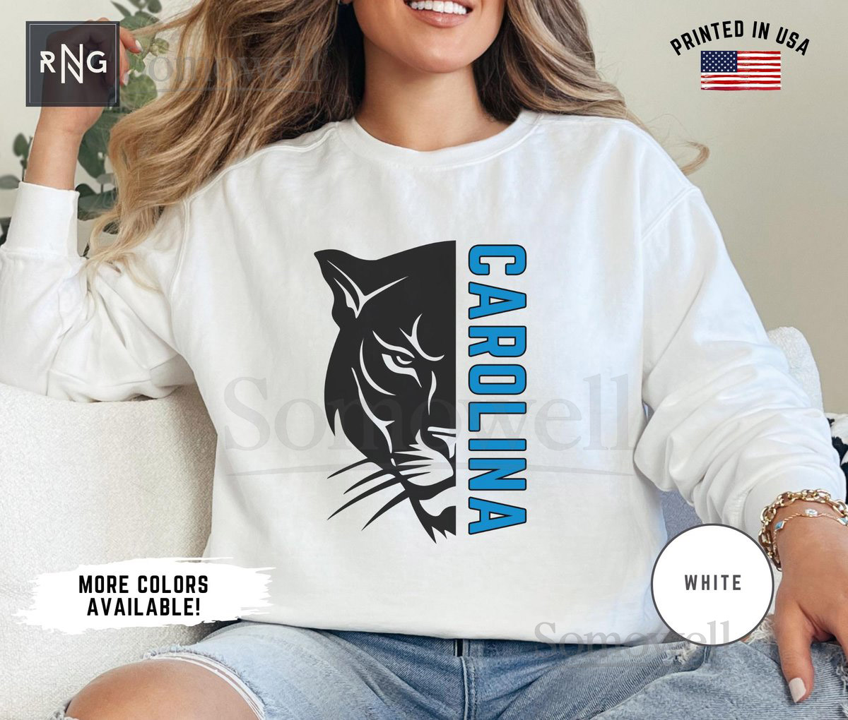 Carolina Football Shirt Panther Football Gameday Sweatshirt Carolina Football Crewneck Carolina Sports Apparel Panther Football Fan Gift_342