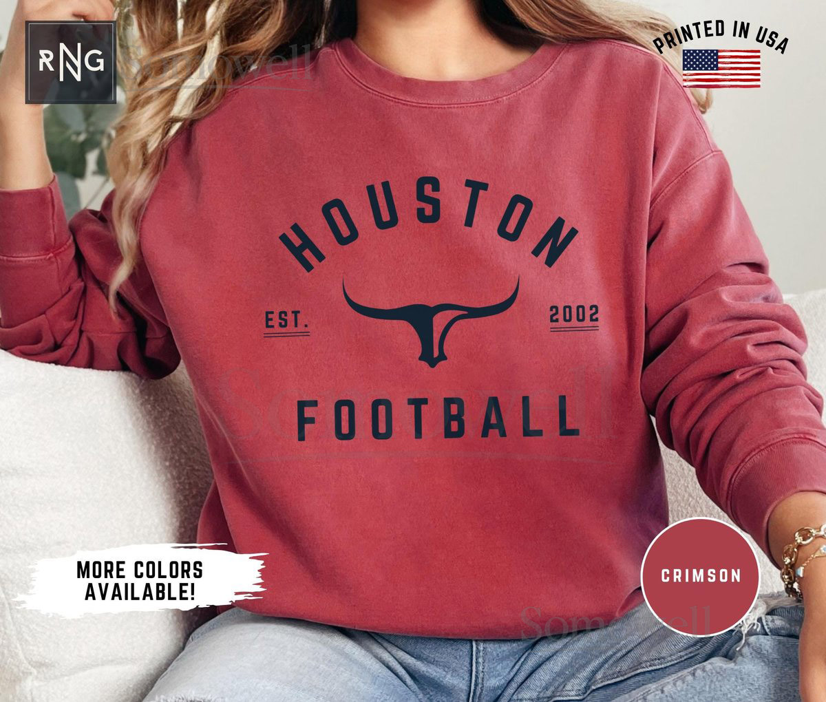 Houston Football Shirt Texan Football Gameday Sweatshirt Texan Football Crewneck Retro Texan Football Apparel Texan Football Fa_250