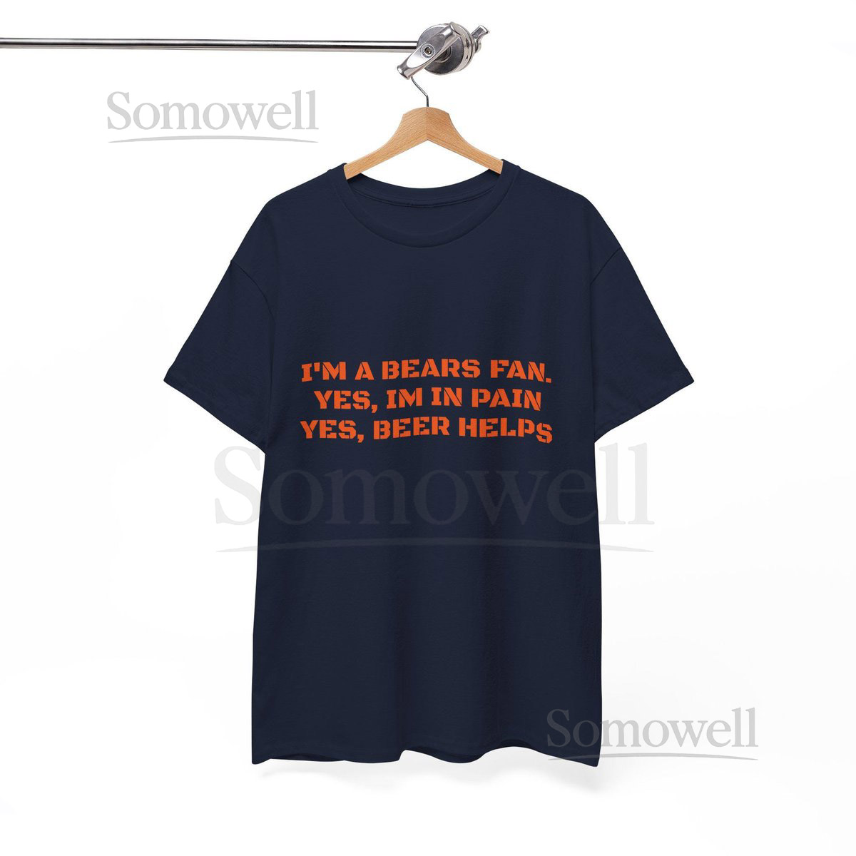 Chicago Bears Fan T-Shirt Beer Football Graphic Tee_432