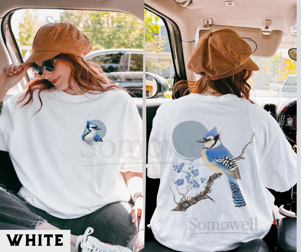 Blue Jay Shirt Vintage Blue Jay Graphic Tee Blue Jay Lover Gift Artistic Animal Design Blue Jay T-Shirt Lover Cute Blue Jay Apparel_110