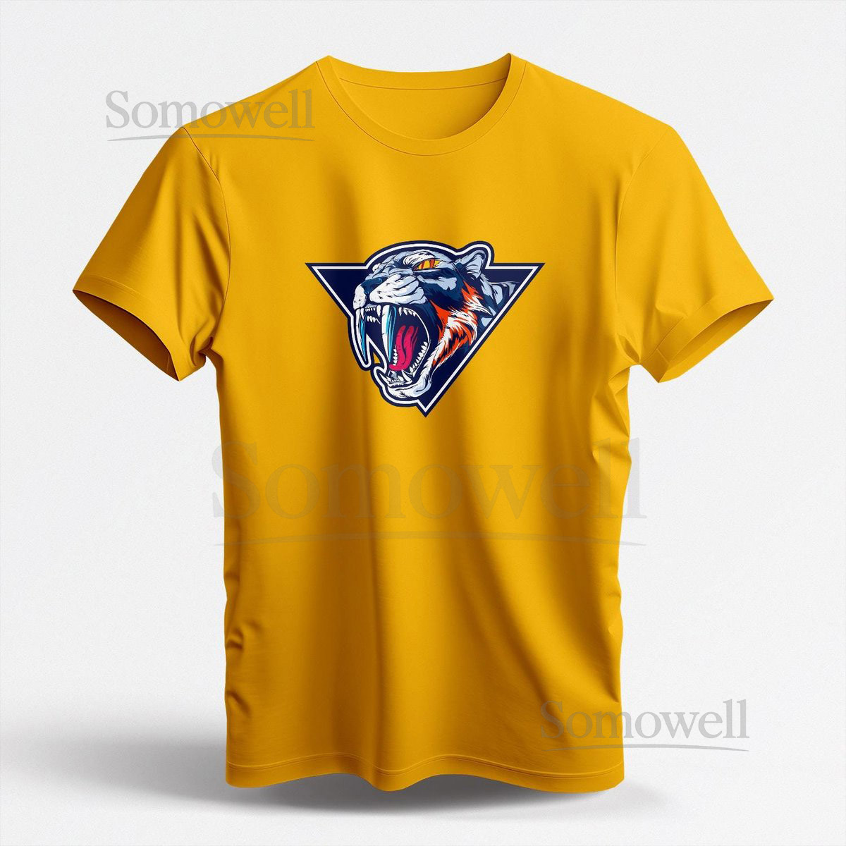 Nashville Predators Hockey T-Shirt Gold Classic Fit Retro Logo Preds Tee Premium Cotton Game Day Apparel Unisex High-Quality Print_332