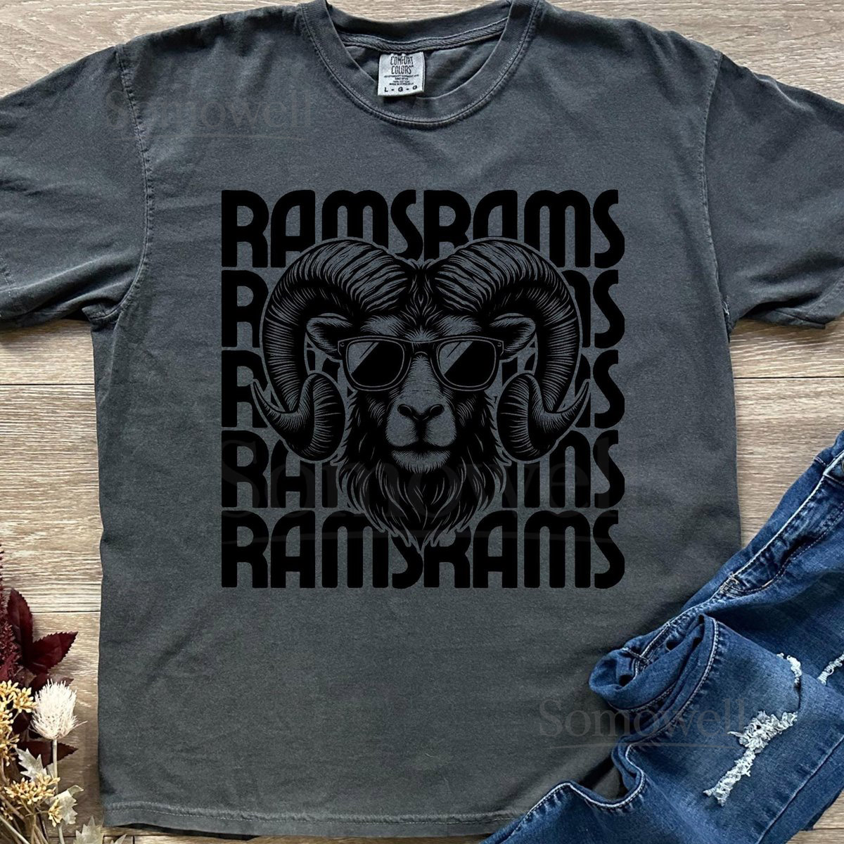 Rams Shirt Retro Rams Mascot Comfort Colors Rams Shirt Retro Style Graphic Back to School Teacher Shirt Rams Football Rams Basketball_710