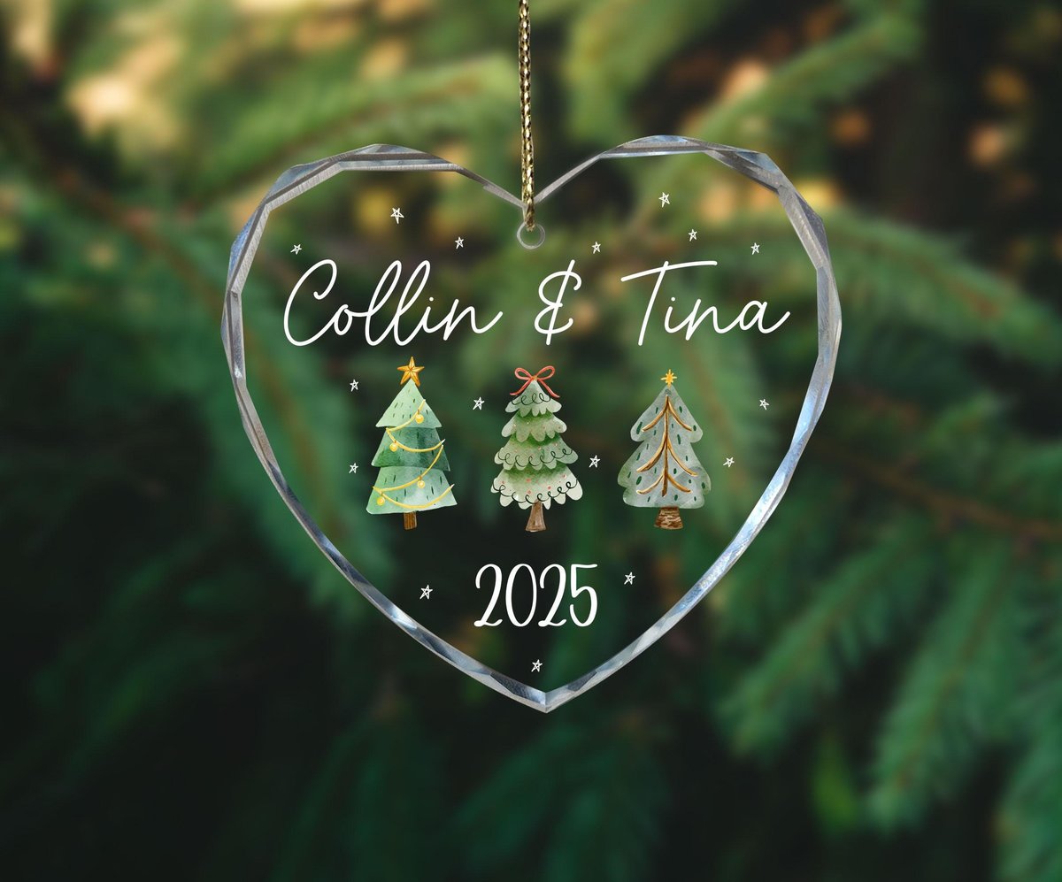 Personalized Couples Christmas Ornament Couple Names Christmas Ornament Our First Christmas Together New Couple Gift Glass Ornament_1782286676