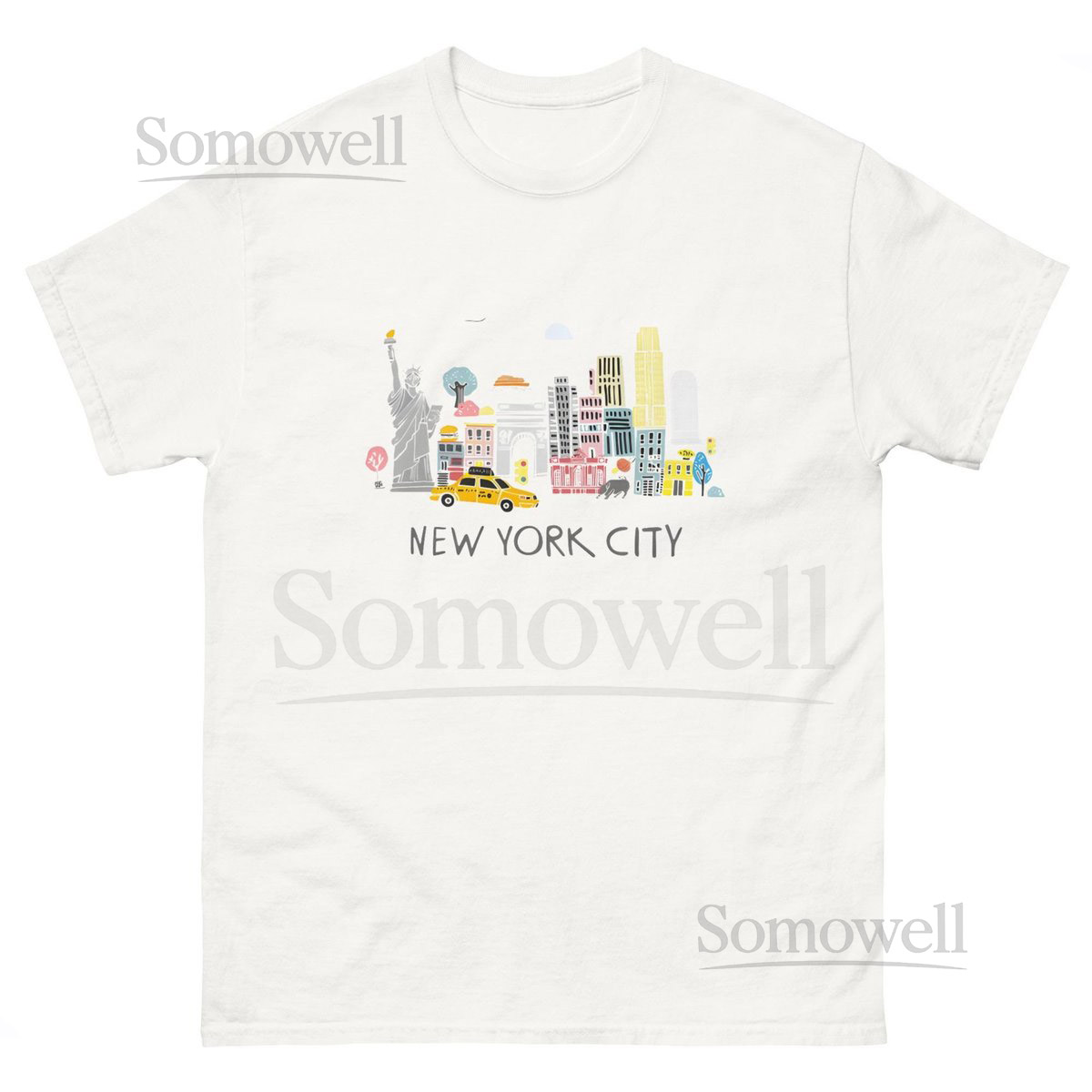 New York City Shirt NYC Skyline Landmarks Graphic Tee Tourist Souvenir Gift Shirt_666