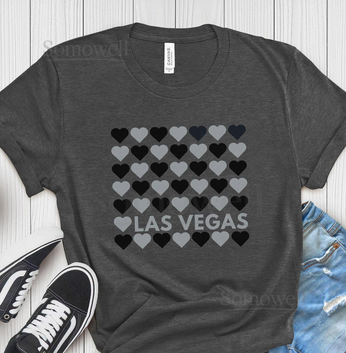 Las Vegas Shirt Cute Las Vegas Gift Football Season Shirt Game Day T-Shirt City TShirt Football Mom Shirt Bella Canvas Shirt Gift_501