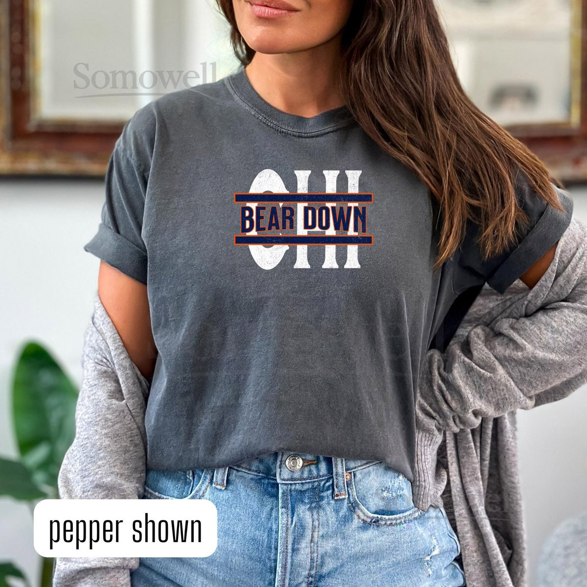 Bears T-shirt Chicago Football Shirt Bear Down Crewneck Tshirt Chi Town Game Day Apparel Sunday Funday Gear Bears Merch Gift for Fan_192