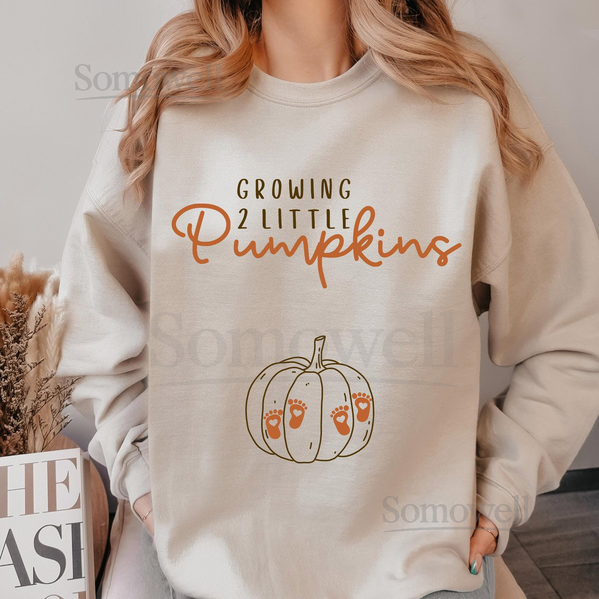 Twin Pregnancy Shirt Fall Maternity Sweatshirt Twin Pregnancy Announcement Shirt Fall Twins Mom Sweater Twin Pregnancy Thanksgiving Crewneck_828